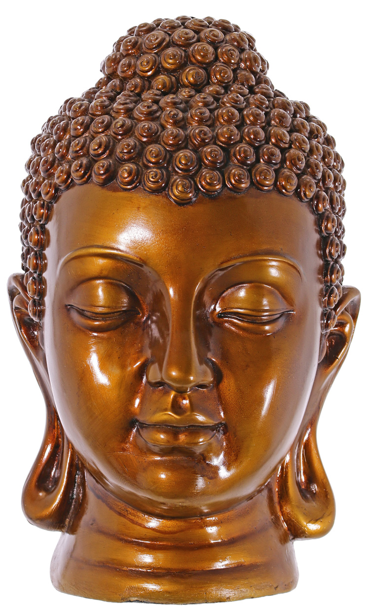 SURYA, Buddha 20x20x39cm Kopf kupfer,