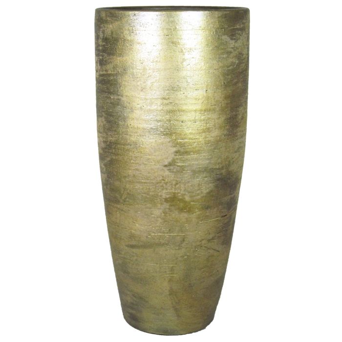 Große Keramik Vase Maserung, gold, Ø37cm mit 90cm, THORAN