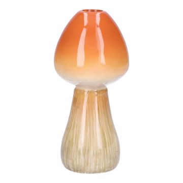 Pilz Vase RADOMILA, Keramik, orange-beige, 16cm, Ø7,5cm