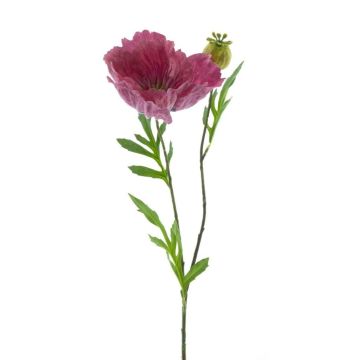 Künstliche Mohnblume EDESSA, dunkelrosa, 80cm