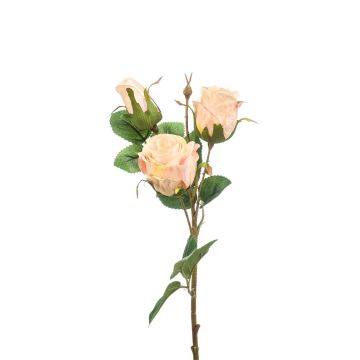 Dekoblumen Zweig Rose FREYDE, hellrosa, 45cm, Ø4-5cm