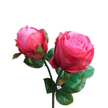 Kunstblume Rose RENATUS, pink-rosa, 45cm, Ø6-8cm