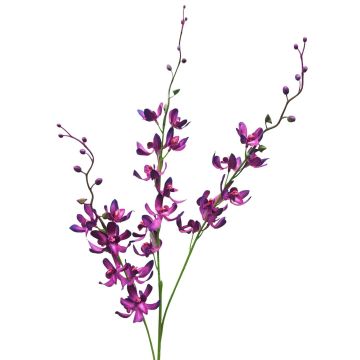 Künstlicher Blumenzweig Cymbidium Orchidee MONDEGO, violett, 95cm