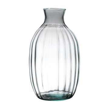 Flaschenvase NERRASITA aus Glas, recycelt, klar, 29,5cm, Ø18cm