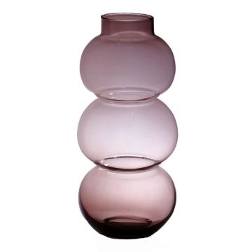 Kugelige Glas Vase HERIBETO, recycelt, violett-klar, 40cm, Ø16cm