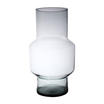 Blumenvase FORTUNATO aus Glas, recycelt, klar, 35cm, Ø19cm