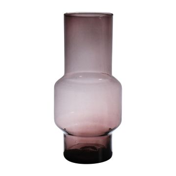 Blumenvase FORTUNATO aus Glas, recycelt, violett-klar, 30cm, Ø14cm