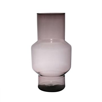 Blumenvase FORTUNATO aus Glas, recycelt, violett-klar, 35cm, Ø19cm