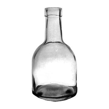 Deko Glas Flasche URSOLA, klar, 16cm, Ø8cm