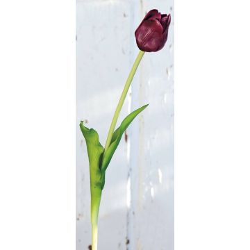 Kunsttulpe LONA, violett-grün, 45cm, Ø4cm