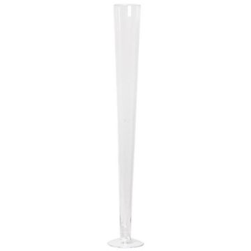 Glas Bodenvase WANJA auf Standfuß, transparent, 40cm, Ø11cm