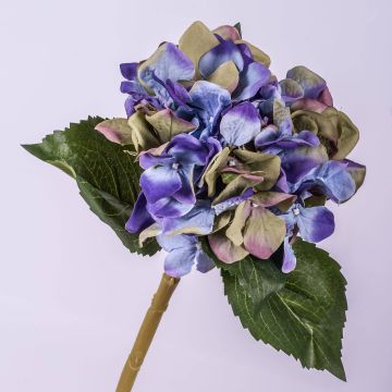 Kunst Hortensie GABRIELLA, blau-grün, 50cm, Ø18cm