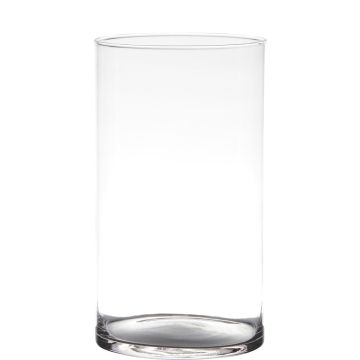 Glas Vase Zylinder SANYA EARTH, klar, 21cm, Ø14cm