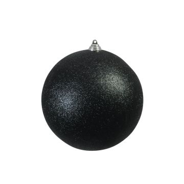 Weihnachtskugel CANELA, Glitzer, schwarz, Ø20cm