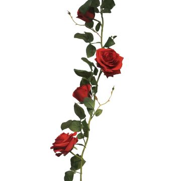 Dekoblumen Girlande Rose KAILIN, rot, 145cm