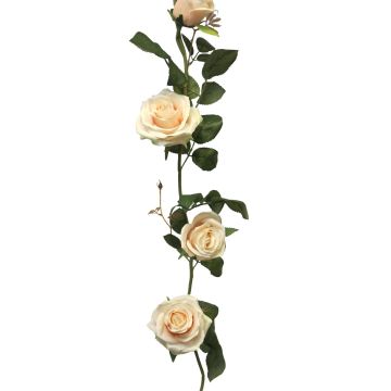 Dekoblumen Girlande Rose KAILIN, creme-rosa, 145cm