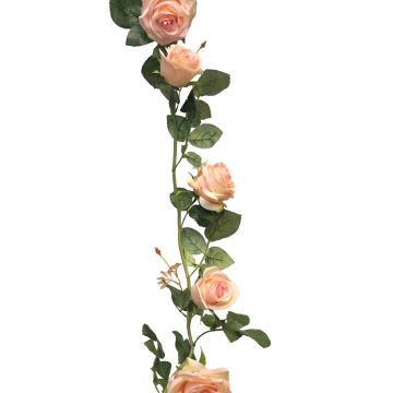 Dekoblumen Girlande Rose KAILIN, rosa-creme, 145cm