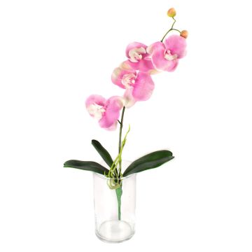 Deko Phalaenopsis Orchidee MADOU, Stecker, rosa, 40cm