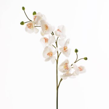 Kunststoff Phalaenopsis Orchideen Zweig STINA, weiß, 90cm