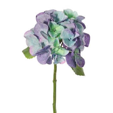 Künstliche Hortensie CHIDORI, lila-blau-grün, 30cm, Ø13cm