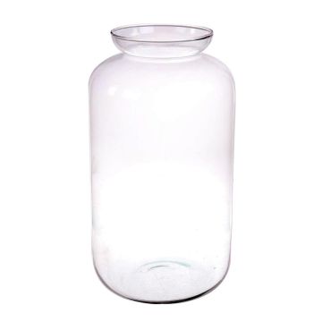 Glas Vase WILLIE, recycelt, transparent, 51cm, Ø23cm