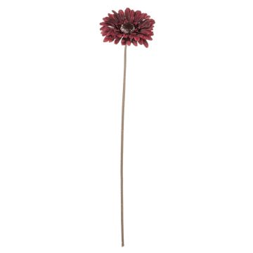 Dekoblume Gerbera TUNGUSKA, Trockenoptik, burgunderrot, 50cm