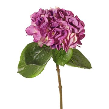 Künstliche Hortensie CHIDORI, violett-creme, 60cm, Ø20cm