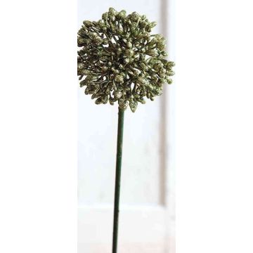 Unechter Allium HELLA, Glitzer, grün-gold, 45cm, Ø8cm