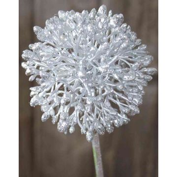 Unechter Allium HELLA, Glitzer, silber, 45cm, Ø8cm