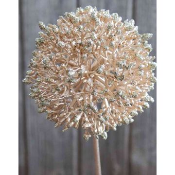 Unechter Allium HELLA, Glitzer, champagner, 75cm, Ø11cm