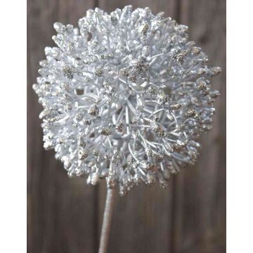 Unechter Allium HELLA, Glitzer, silber, 75cm, Ø11cm