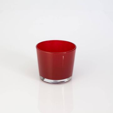 Maxi Teelichtglas ALENA, rot, 8,5cm, Ø10cm