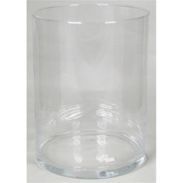 Glas Vase Zylinder SANYA OCEAN, klar, 30cm, Ø22,5cm