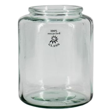 Deko Vase OMAIRA aus Glas, recycelt, klar, 18cm, Ø14,5cm