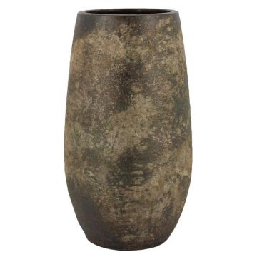 Blumenvase Keramik AROON mit Maserung, antikgrün, 50cm, Ø26cm