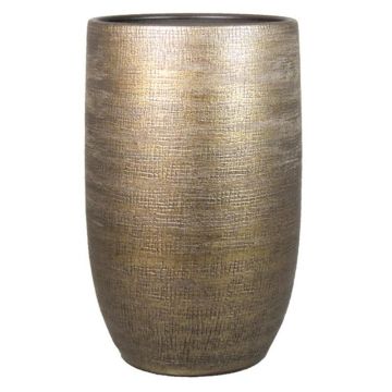 Keramikvase AGAPE mit Maserung, gold, 40cm, Ø26cm