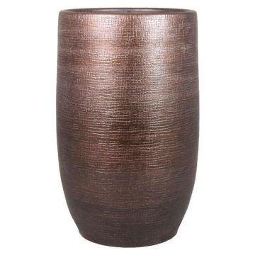 Keramikvase AGAPE mit Maserung, kupfer, 40cm, Ø26cm