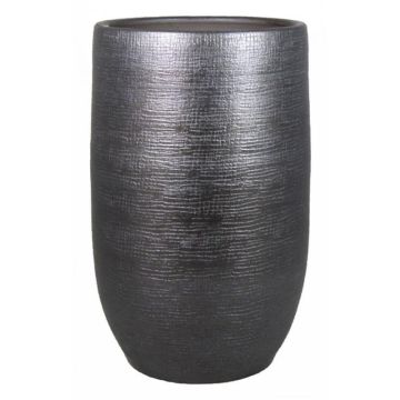 Keramikvase AGAPE mit Maserung, schwarz, 50cm, Ø32cm