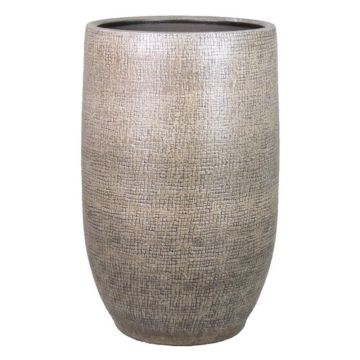 Keramikvase AGAPE mit Maserung, weiß-braun, 50cm, Ø32cm