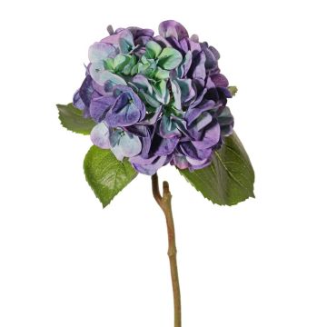 Künstliche Hortensie CHIDORI, lila-blau-grün, 60cm, Ø20cm