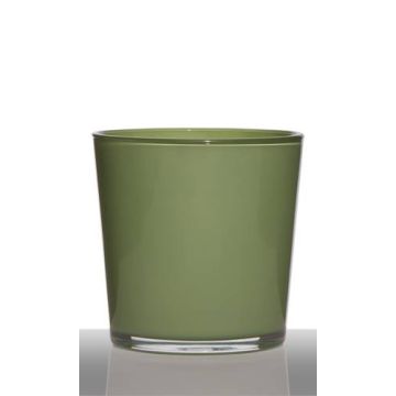 Glasübertopf ALENA, grasgrün, 19cm, Ø19cm