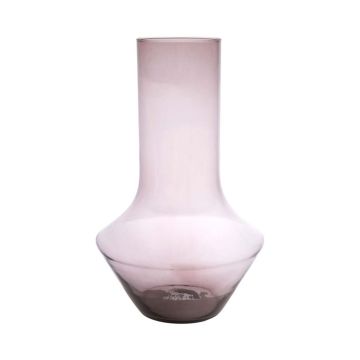 Blumenvase ENEDINA aus Glas, recycelt, violett-klar, 30cm, Ø19cm