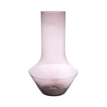 Blumenvase ENEDINA aus Glas, recycelt, violett-klar, 40cm, Ø26cm