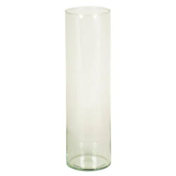 Glas Vase Zylinder SANYA OCEAN, klar, 38cm, Ø11cm