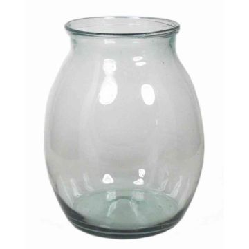 Runde Glas Vase OLDRIK OCEAN, klar, 27cm, Ø22cm