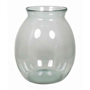 Runde Glas Vase OLDRIK OCEAN, klar, 30cm, Ø27cm