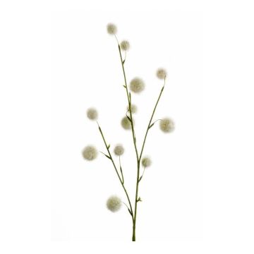 Textilblume Schneeball Zweig ATERIDA, weiß, 80cm