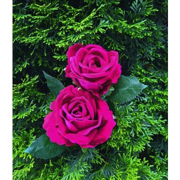 Künstliche Samt Rose MANGFALL, pink, 75cm, Ø13cm