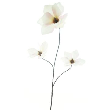 Deko Zweig Magnolie MAZANA, weiß-rosa, 80cm