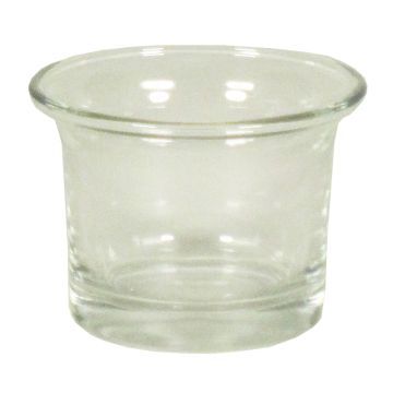 Teelichthalter JEMMA aus Glas, klar, 4,5cm, Ø6,5cm